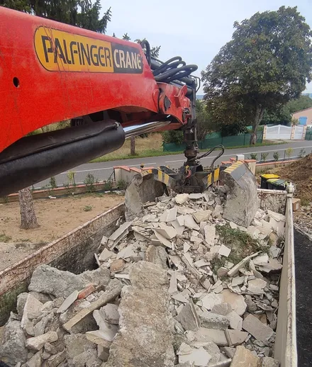 Camion Grue Gravats Toulouse